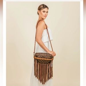 🔥🔥🔥 Louis Vuitton Vintage Boho Bag Fringe Revamp crossbody